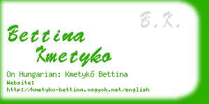bettina kmetyko business card