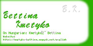 bettina kmetyko business card